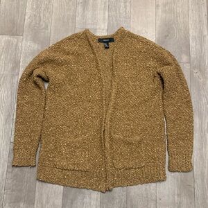 Womens Forever‎ 21 Tweed Pocket Open Front Cardigan Sweater